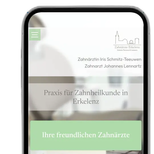 Mobile Ansicht der Website von www.zahnaerzte-erkelenz.de