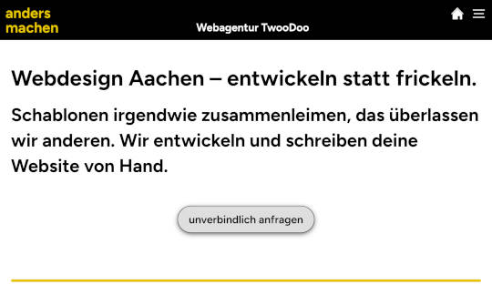 Screenshot www.twoodoo.de/webdesign-aachen/