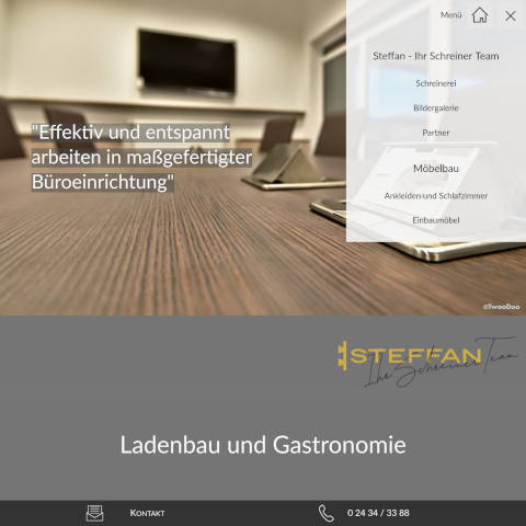 Screenshot www.steffan-schreinerei.de