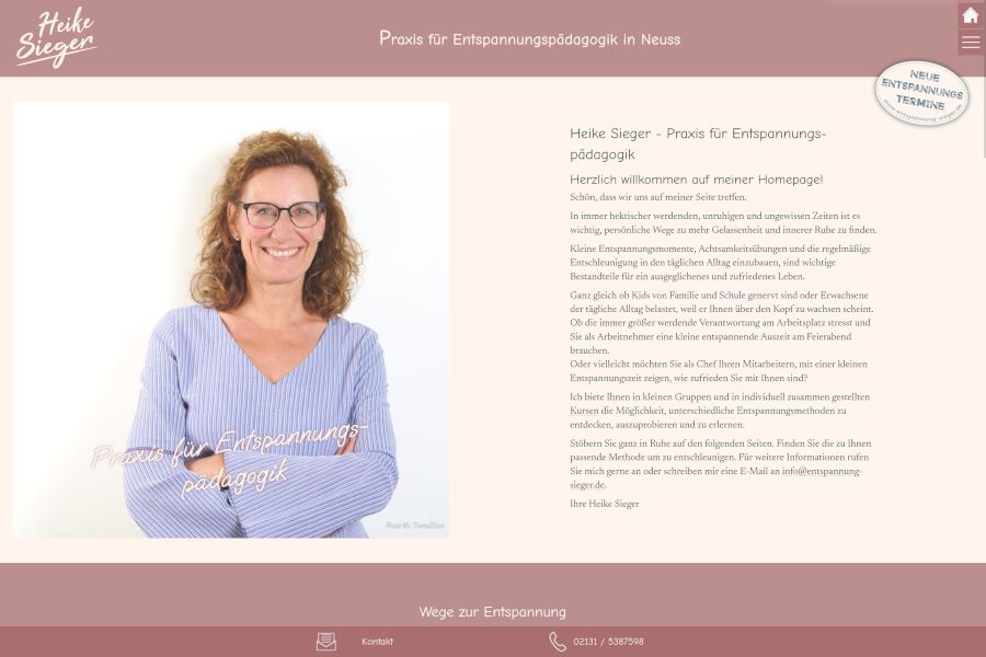 Screenshot www.entspannung-sieger.de