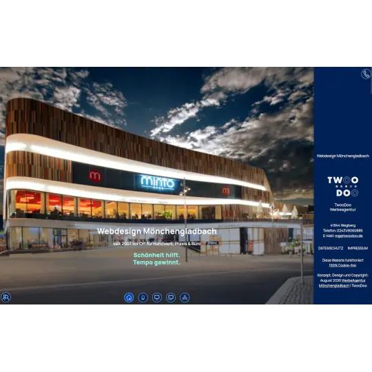 Screenshot von Desktop – großzügiger Platz gefüllt