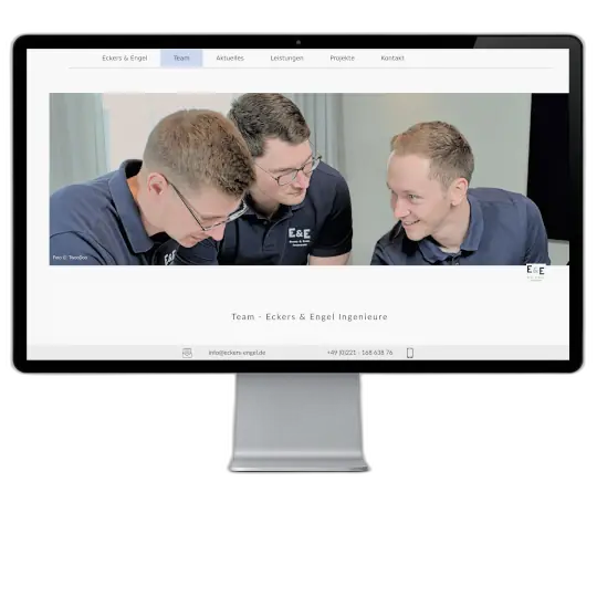 Eckers & Engel – Screenshot Desktop-Ansicht