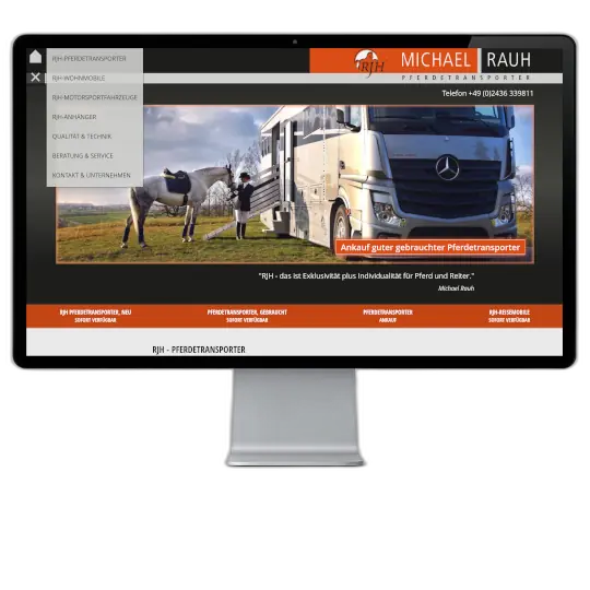 MR-Pferdetransporter – Screenshot Desktop-Ansicht
