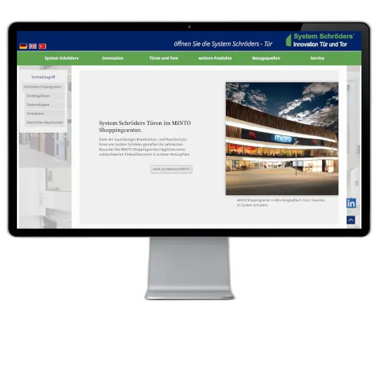 System Schröders – Screenshot Desktop-Ansicht