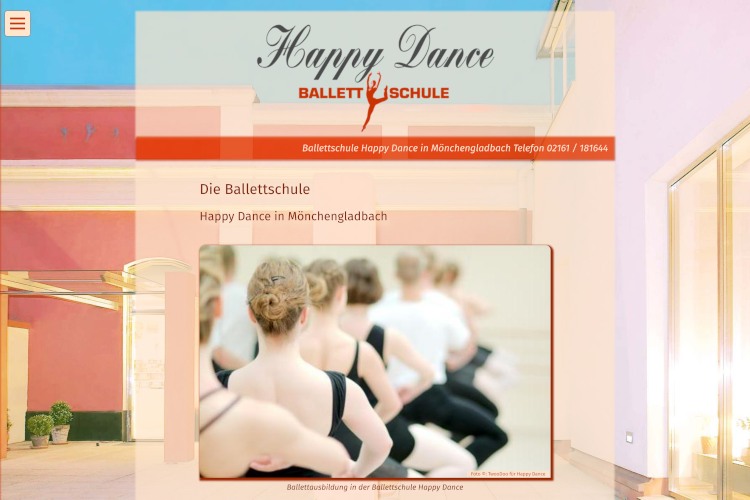 Screenshot Website www.happydance.de