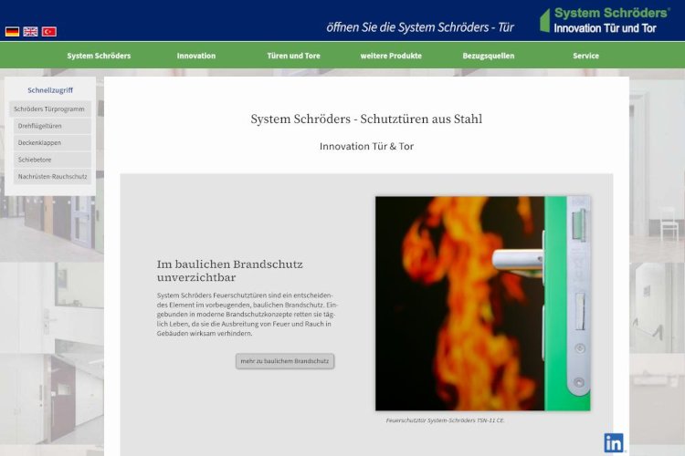 Screenshot Website www.system-schroeders.de