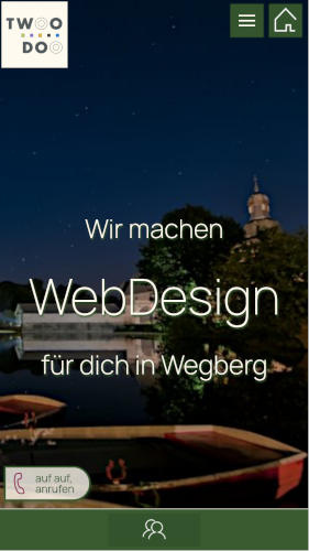 Screenshot Website Twoodoo-Wegberg, Smartphone