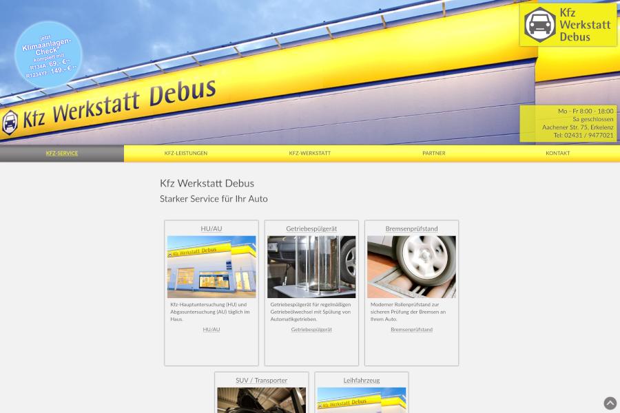 Screenshot www.debus-kfz.de
