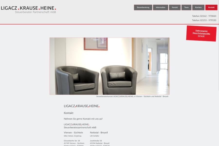 Screenshot www.ligacz-krause-heine.de