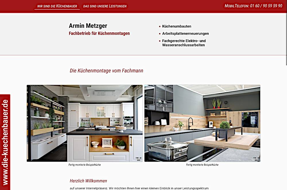 Screenshot Website www.die-kuechenbauer.de