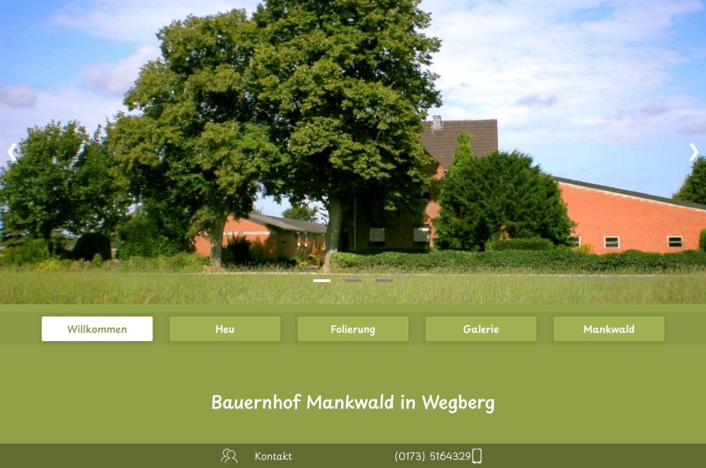 Screenshot Website www.mankwald-heu.de