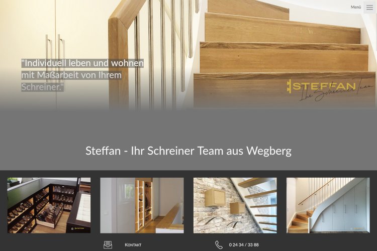 Screenshot Website www.steffan-schreinerei.de