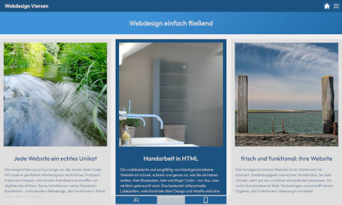 Screenshot Webdesign Viersen auf dem Smartphone